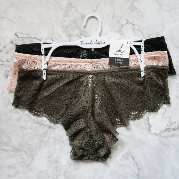 Lace Boyshorts Panty 3-Pack French Affair - Picture 2 of 7